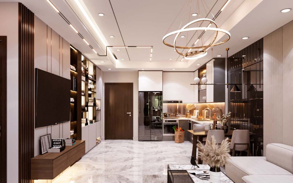 Cho thuê căn hộ 1 phòng ngủ The Miami Vinhomes Smart City, DT 52m2, full nội thất